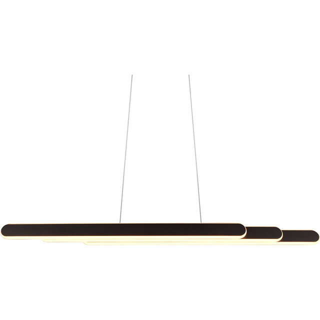 HLW LED Zwarte Metalen LED Hanglamp 48W - Trion Clio Rond & Aanpasbaar