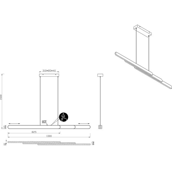 HLW LED 48W LED Hanglamp Trion Clio - Metalen Coffee Hanglamp met Aanpasbare Lichtkleur HLW LED 48W LED Hanglamp Trion Clio - Metalen Coffee Hanglamp met Aanpasbare Lichtkleur