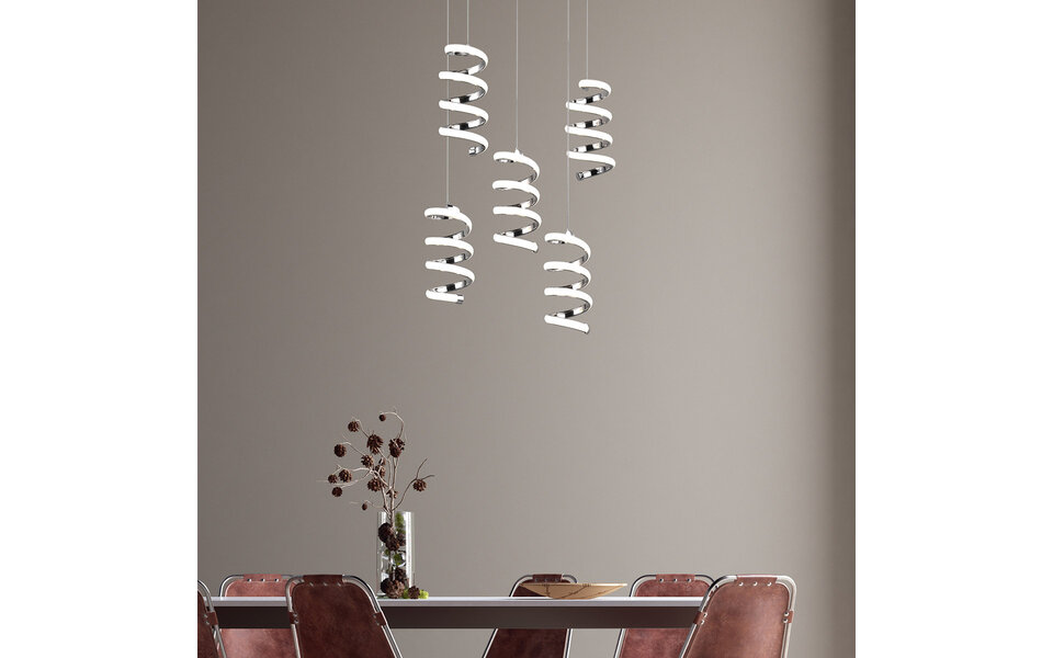 HLW LED Round Metal LED Pendant Lamp 8W - White LED Lamp Neutral White 4000K Dimmable HLW LED Round Metal LED Pendant Lamp 8W - White LED Lamp Neutral White 4000K Dimmable