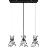 Metal LED Pendant Lamp Trion Drado - Black Gold - 3-light E27 Metal LED Pendant Lamp Trion Drado - Black Gold - 3-light E27