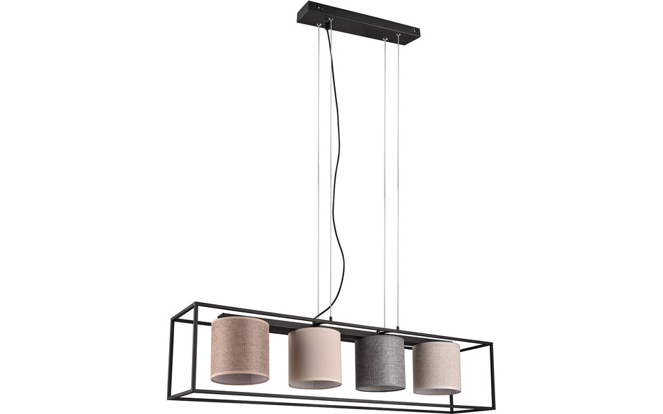 HLW LED Modern Metal LED Pendant Lamp Trion Rocky - Black 4-light LED Pendant Lamp with E27 HLW LED Modern Metal LED Pendant Lamp Trion Rocky - Black 4-light LED Pendant Lamp with E27