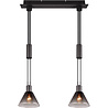 HLW LED Modern Black LED Pendant Lamp with Glass - Trion Stey 2-light, E27 fitting HLW LED Modern Black LED Pendant Lamp with Glass - Trion Stey 2-light, E27 fitting