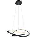 Moderne Metalen Dimbare LED Hanglamp - Mat Zwart, Warm Wit 27.5W