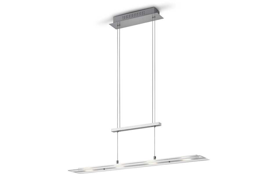 HLW LED Metalen LED Hanglamp Trion Silom - Witte 4-lichts LED Hanglamp, Warm Wit 3000K