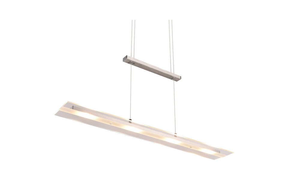 HLW LED Metalen LED Hanglamp Trion Silom - Witte 4-lichts LED Hanglamp, Warm Wit 3000K