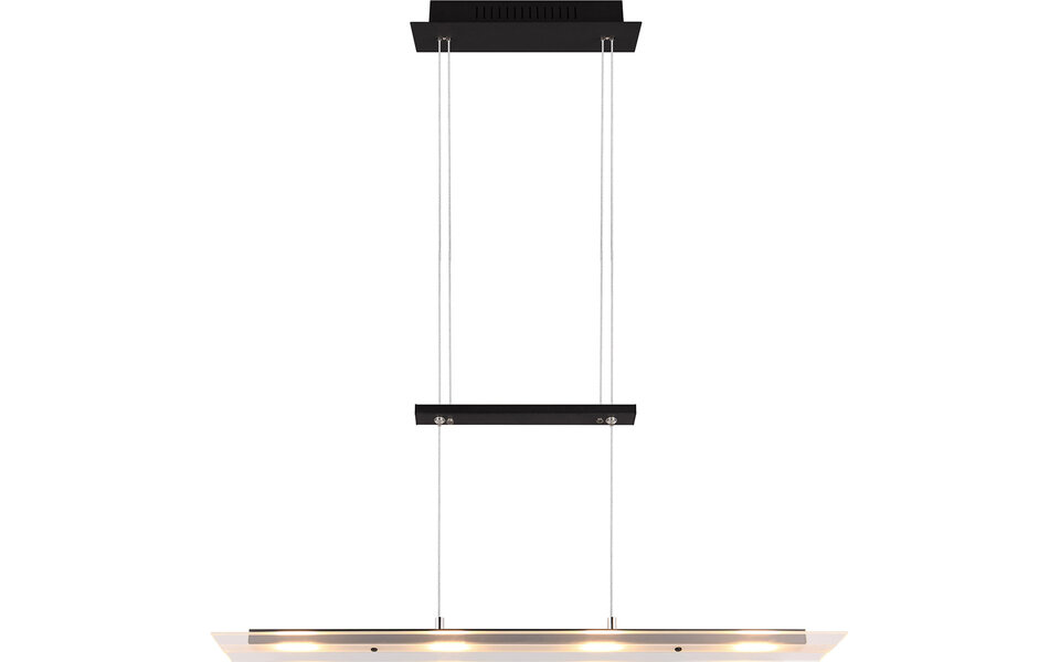 HLW LED Metalen LED Hanglamp Mat Zwart of Wit - Warm Wit 3000K - 4 Lichtpunten