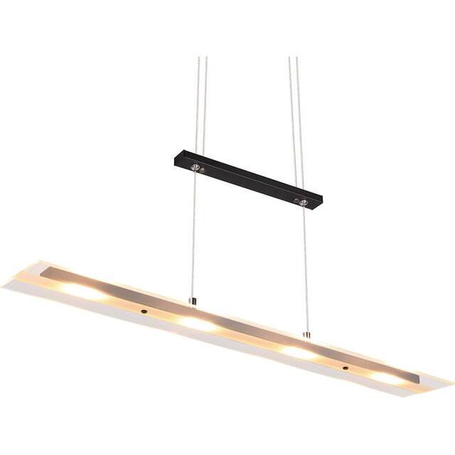 HLW LED Metal LED Pendant Lamp Matte Black or White - Warm White 3000K - 4 Light Points HLW LED Metal LED Pendant Lamp Matte Black or White - Warm White 3000K - 4 Light Points