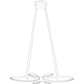 Stylish Dimmable LED Pendant Lamp 32W - Matte White Metal, Neutral White Light