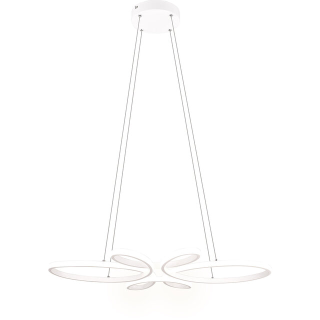 HLW LED Stylish Dimmable LED Pendant Lamp 32W - Matte White Metal, Neutral White Light