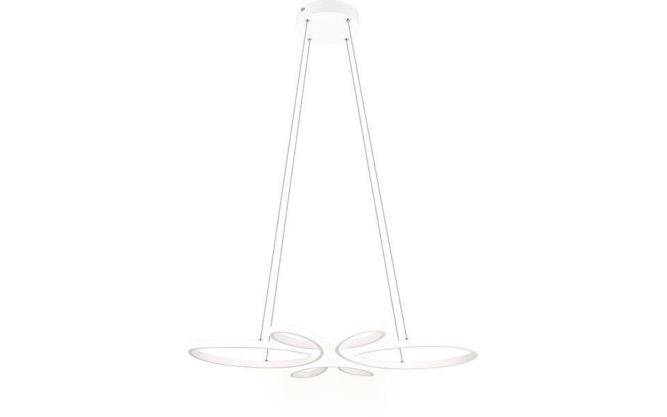 HLW LED Stijlvolle Dimbare LED Hanglamp 32W - Mat Wit Metaal, Neutraal Wit Licht