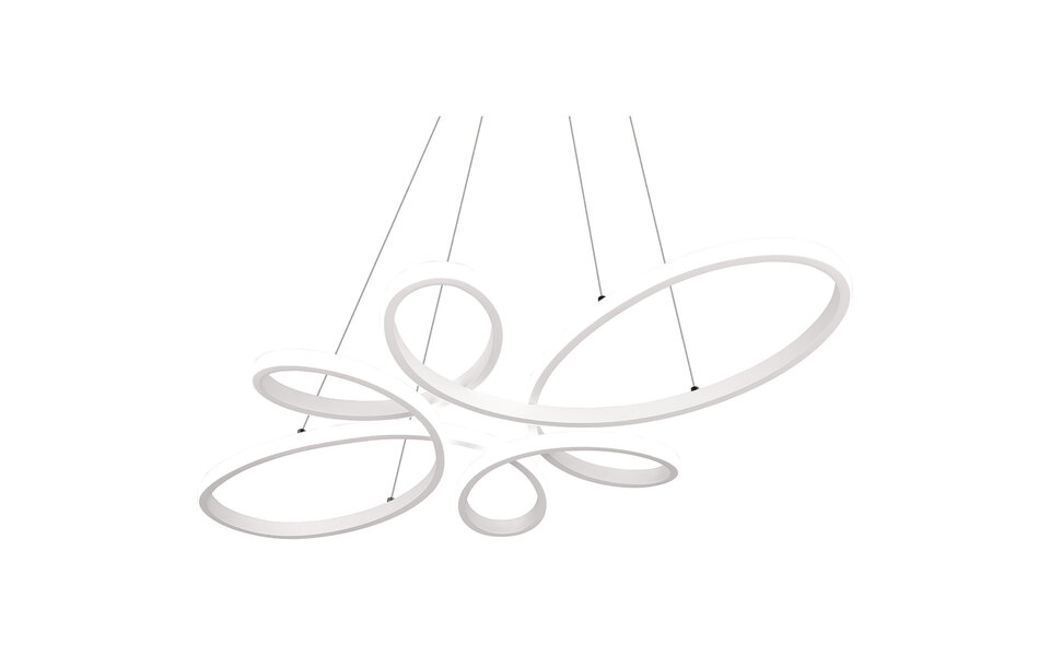 HLW LED Stijlvolle Dimbare LED Hanglamp 32W - Mat Wit Metaal, Neutraal Wit Licht