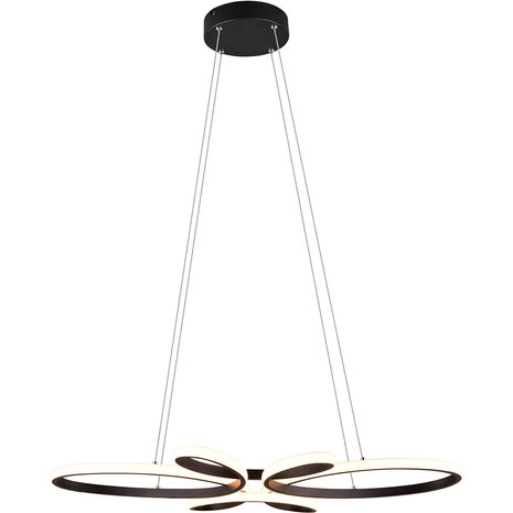 Metalen Dimbare LED Hanglamp 32W - Zwart Rond Design met Neutraal Wit Metalen Dimbare LED Hanglamp 32W - Zwart Rond Design met Neutraal Wit