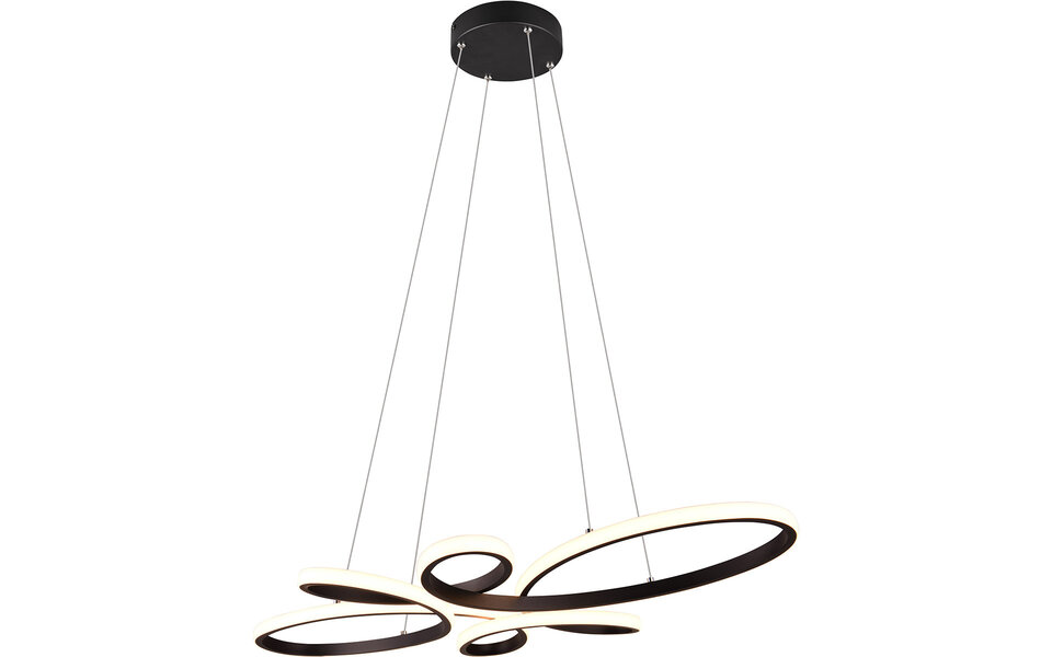 HLW LED Metalen Dimbare LED Hanglamp 32W - Zwart Rond Design met Neutraal Wit HLW LED Metalen Dimbare LED Hanglamp 32W - Zwart Rond Design met Neutraal Wit