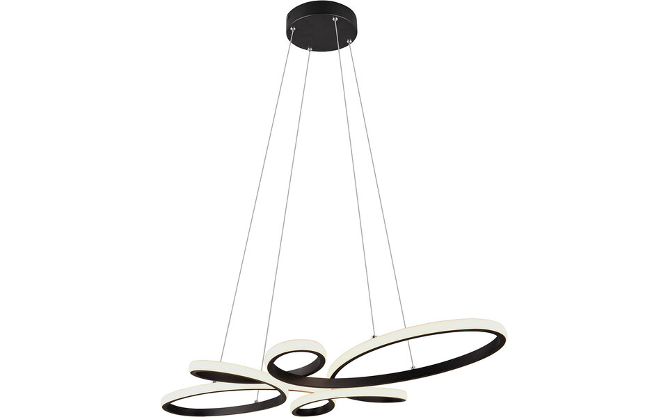 HLW LED Metalen Dimbare LED Hanglamp 32W - Zwart Rond Design met Neutraal Wit HLW LED Metalen Dimbare LED Hanglamp 32W - Zwart Rond Design met Neutraal Wit