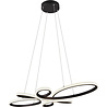 HLW LED Metal Dimmable LED Pendant Lamp 32W - Black Round Design with Neutral White