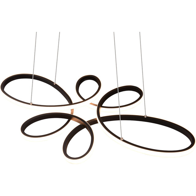 HLW LED Metalen Dimbare LED Hanglamp 32W - Zwart Rond Design met Neutraal Wit HLW LED Metalen Dimbare LED Hanglamp 32W - Zwart Rond Design met Neutraal Wit