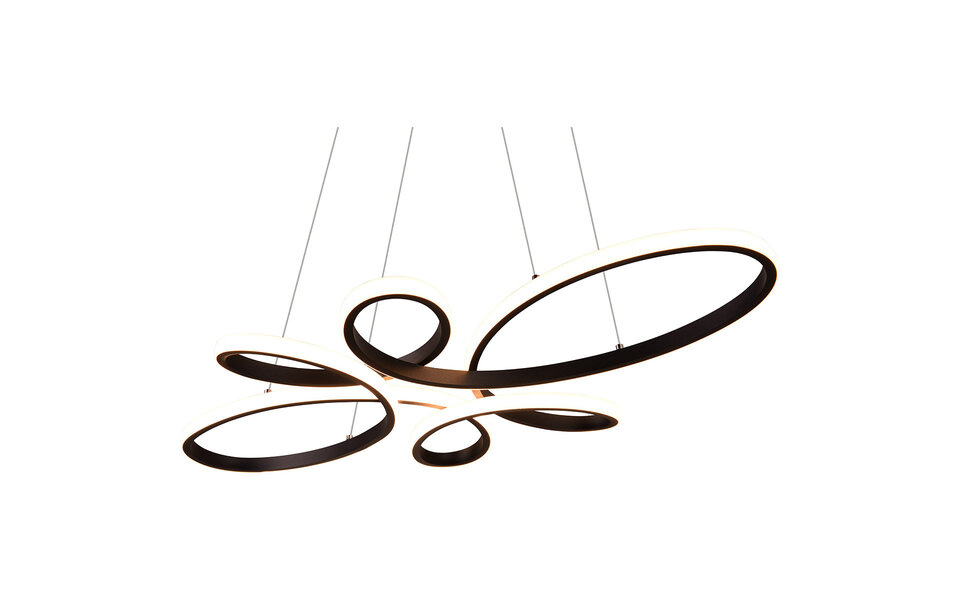 HLW LED Metalen Dimbare LED Hanglamp 32W - Zwart Rond Design met Neutraal Wit HLW LED Metalen Dimbare LED Hanglamp 32W - Zwart Rond Design met Neutraal Wit