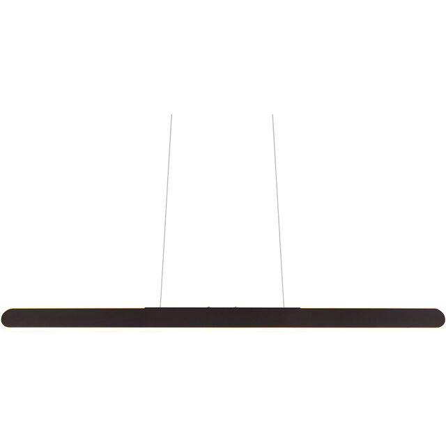 Zwarte metalen LED hanglamp 28W dimbaar met modern strak design Zwarte metalen LED hanglamp 28W dimbaar met modern strak design