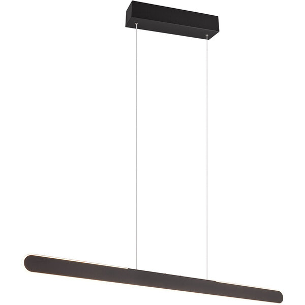 HLW LED Dimbare LED Hanglamp 28W - Mat Zwart Metalen LED Lamp met Aanpasbare Kleur HLW LED Dimbare LED Hanglamp 28W - Mat Zwart Metalen LED Lamp met Aanpasbare Kleur