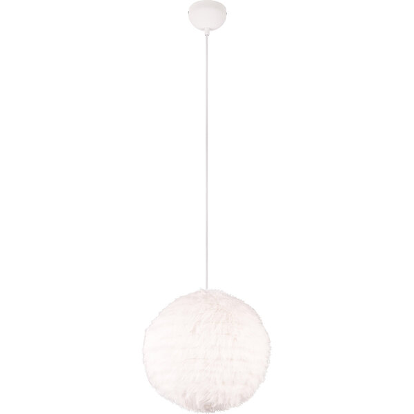 HLW LED LED Hanglamp Trion Fluffy - Taupe pluche, rond design met E27 fitting HLW LED LED Hanglamp Trion Fluffy - Taupe pluche, rond design met E27 fitting