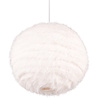 HLW LED LED Pendant Lamp Trion Fluffy - Taupe plush, round design with E27 fitting