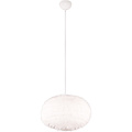 LED Pendant Lamp Trion Fluffy XL - Taupe synthetic plush, 1-light, E27 LED lamp