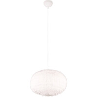 LED Pendant Lamp Trion Fluffy XL - Taupe plush, E27 fitting