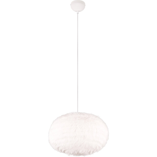 LED Hanglamp Trion Fluffy XL - Taupe pluche, E27 fitting Verlichting per ruimte