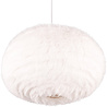HLW LED LED Pendant Lamp Trion Fluffy XL - Taupe synthetic plush, 1-light, E27 LED lamp