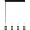 Metalen LED Hanglamp Zwart Wit - 4-Lichts LED Lamp Metalen LED Hanglamp Zwart Wit - 4-Lichts LED Lamp
