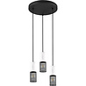 LED Hanglamp Metalen 3-Lichts Zwart Wit - Trion Josh E27 Verlichting per ruimte LED Hanglamp Metalen 3-Lichts Zwart Wit - Trion Josh E27 Verlichting per ruimte