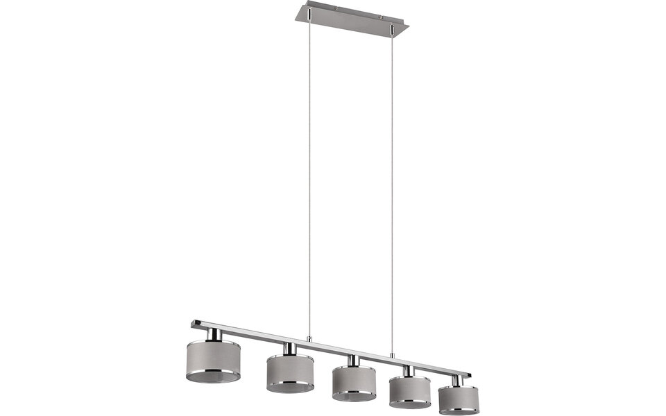 HLW LED Metalen LED Hanglamp Trion Arona - 5-lichts LED Hanglamp met E14 fitting in Chroom