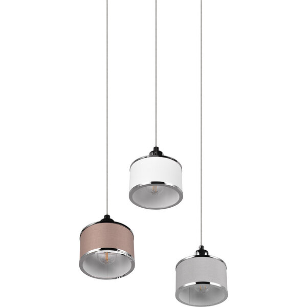 HLW LED Metalen LED Hanglamp Trion Arona - 3-lichts LED lamp met E14 fitting en chroom HLW LED Metalen LED Hanglamp Trion Arona - 3-lichts LED lamp met E14 fitting en chroom