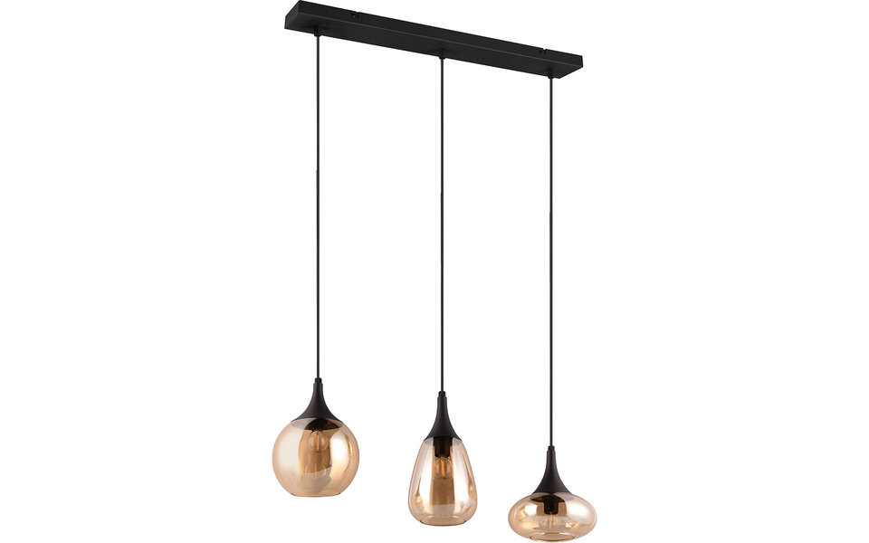 HLW LED Modern Matte Black Metal LED Pendant Lamp - 3-light E14 LED Lamp HLW LED Modern Matte Black Metal LED Pendant Lamp - 3-light E14 LED Lamp