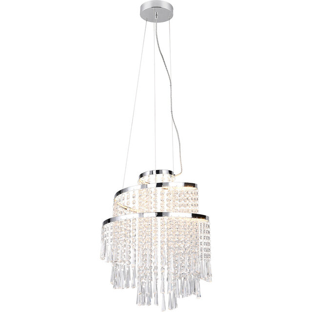 HLW LED Trion Mop Dimbare LED Hanglamp 30W - Metalen LED Lamp met Afstandsbediening HLW LED Trion Mop Dimbare LED Hanglamp 30W - Metalen LED Lamp met Afstandsbediening