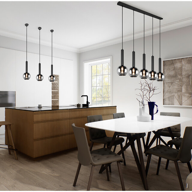 HLW LED Black Metal LED Pendant Lamp Trion Yton - Round, Matte Black, E27, Adjustable HLW LED Black Metal LED Pendant Lamp Trion Yton - Round, Matte Black, E27, Adjustable