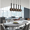 HLW LED Modern Metal LED Pendant Lamp - Black LED Pendant Lamp with 5 Light Points, E27 Fitting HLW LED Modern Metal LED Pendant Lamp - Black LED Pendant Lamp with 5 Light Points, E27 Fitting