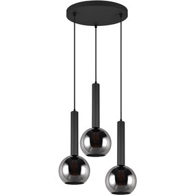 Zwarte Metalen LED Hanglamp Trion Yton - 3 Lichtpunten Zwarte Metalen LED Hanglamp Trion Yton - 3 Lichtpunten