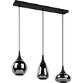 Modern Black Metal LED Pendant Lamp with 3 Light Points and E14 Fitting Modern Black Metal LED Pendant Lamp with 3 Light Points and E14 Fitting