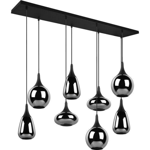 HLW LED Moderne Metalen LED Hanglamp Trion Artina - Zwarte LED Hanglamp met 8 Lichtpunten HLW LED Moderne Metalen LED Hanglamp Trion Artina - Zwarte LED Hanglamp met 8 Lichtpunten