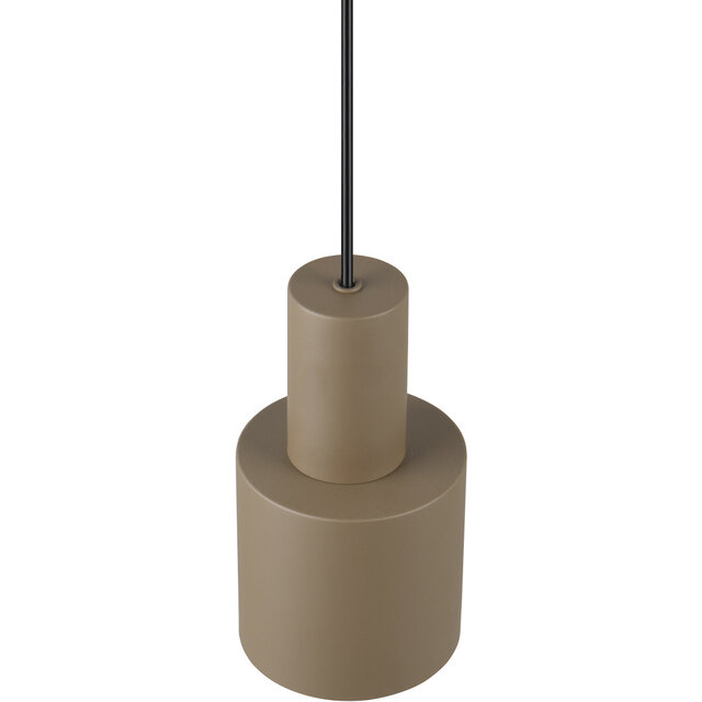HLW LED Moderne LED Hanglamp - Metalen LED Lamp Taupe met E27 Fitting
