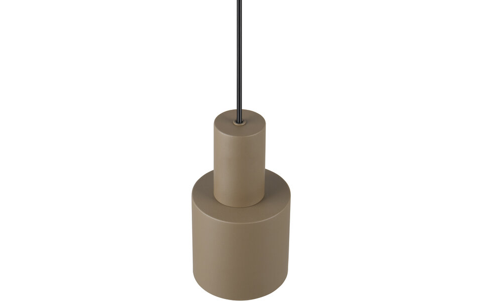 HLW LED Moderne LED Hanglamp - Metalen LED Lamp Taupe met E27 Fitting