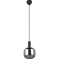 Moderne Zwarte LED Hanglamp met Glas en Metaal - Verstelbare Trion Pala Moderne Zwarte LED Hanglamp met Glas en Metaal - Verstelbare Trion Pala