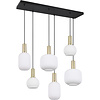 LED Pendant Lamp Matte Brass with White Glass - 6 Light Points LED Pendant Lamp Matte Brass with White Glass - 6 Light Points