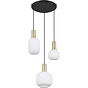 Witte Metalen LED Hanglamp met Glas - Trion Pala Verlichting per ruimte