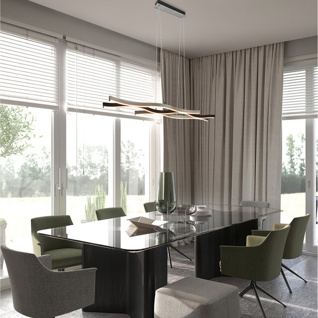 Moderne aluminium LED hanglamp met 35W vermogen en dimbare functie in metalen design