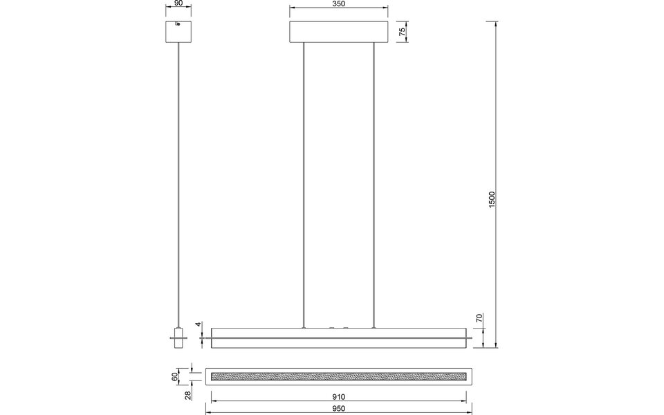 HLW LED Moderne Grijze Metalen LED Hanglamp Trion Semih 22W met Aanpasbare Kleur