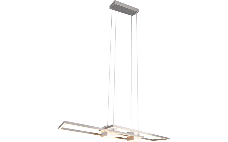 HLW LED LED Hanglamp Trion Zuru 37W - Dimbaar, Aanpasbare Kleur, Mat Nikkel Aluminium HLW LED LED Hanglamp Trion Zuru 37W - Dimbaar, Aanpasbare Kleur, Mat Nikkel Aluminium