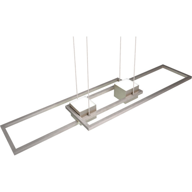 HLW LED LED Hanglamp Trion Zuru 37W - Dimbaar, Aanpasbare Kleur, Mat Nikkel Aluminium HLW LED LED Hanglamp Trion Zuru 37W - Dimbaar, Aanpasbare Kleur, Mat Nikkel Aluminium