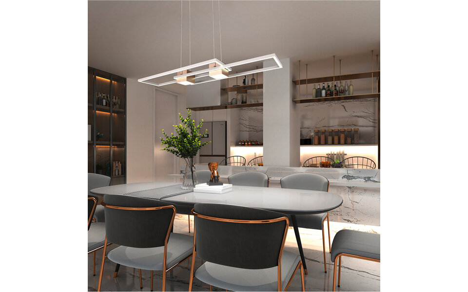 HLW LED Dimbare LED Hanglamp Trion Zuru 37W - Aluminium Koffie, Aanpasbare Kleur HLW LED Dimbare LED Hanglamp Trion Zuru 37W - Aluminium Koffie, Aanpasbare Kleur